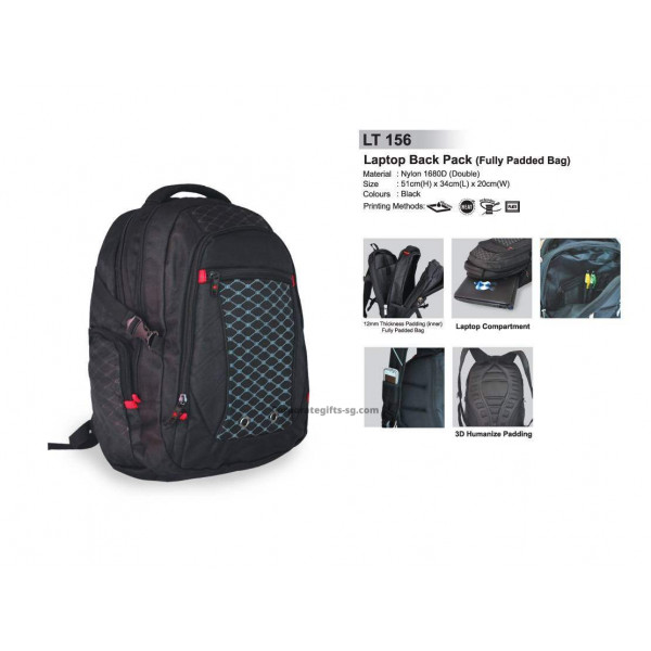 LT 156 Laptop Back Pack (Fully Padded Bag)